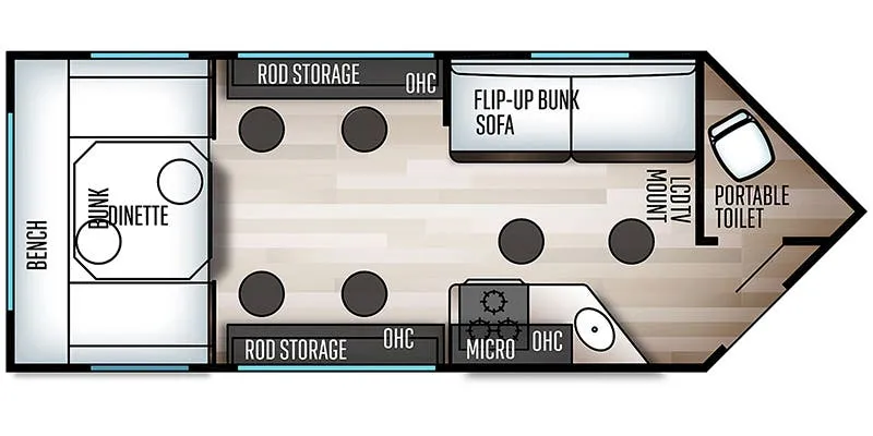 Forest River Cherokee Grey Wolf 16GR floor plan