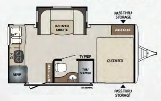 Keystone Bullet Crossfire 1750RK floor plan