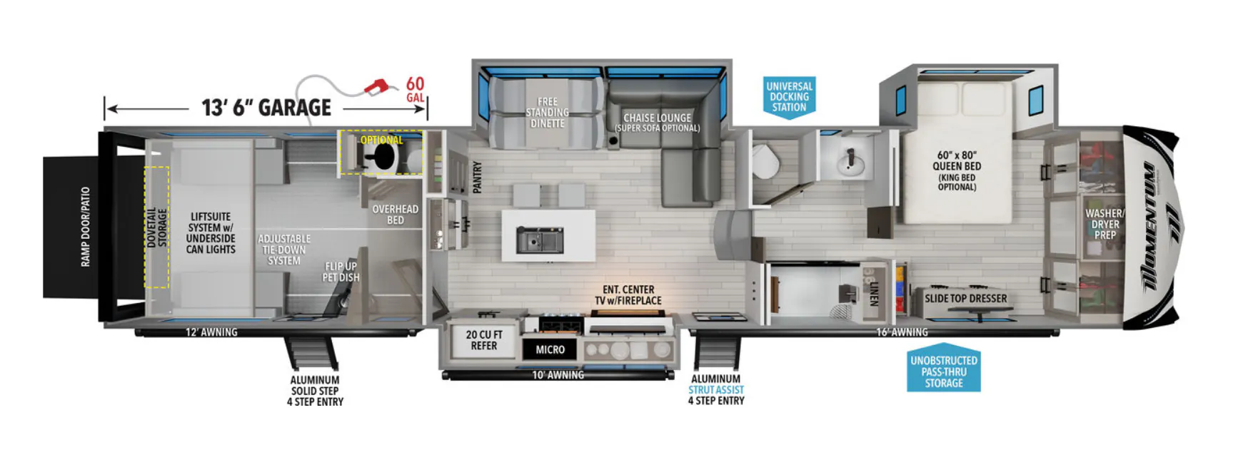 Grand Design Momentum 410TH floor plan