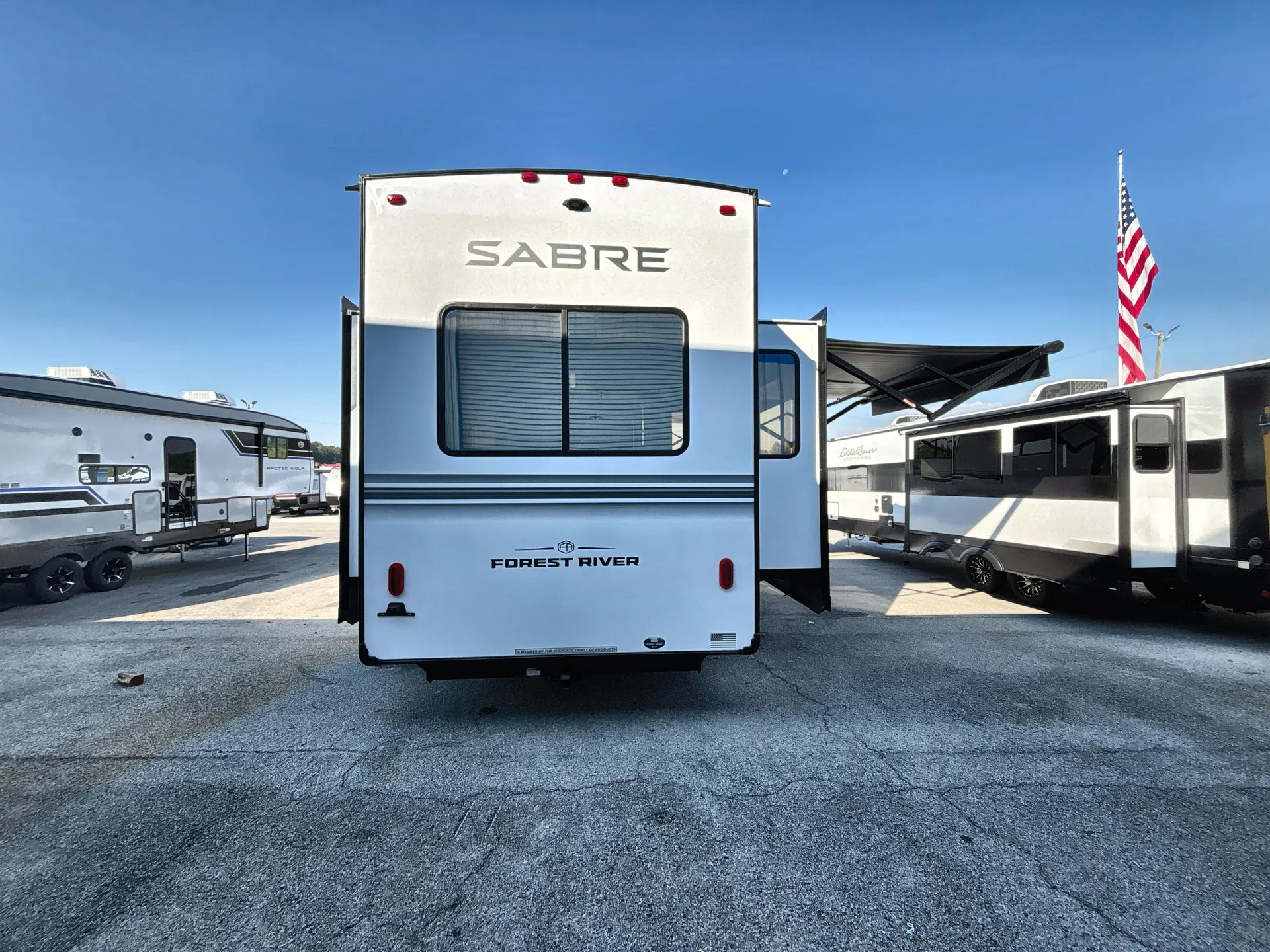 2027 Forest River Sabre 36FLX — backside