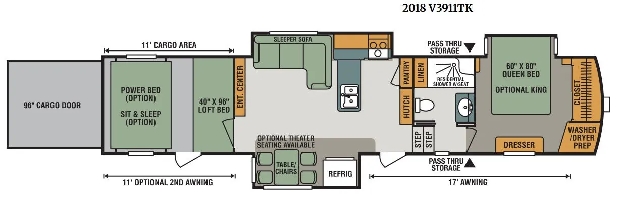 K-Z Venom V3911TK floor plan