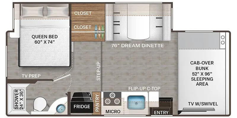 Thor Motor Coach Coleman 24CM floor plan