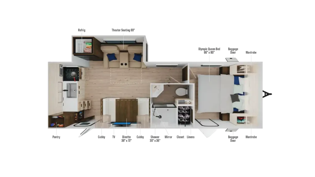 2026 Winnebago Access 25RK floor plan