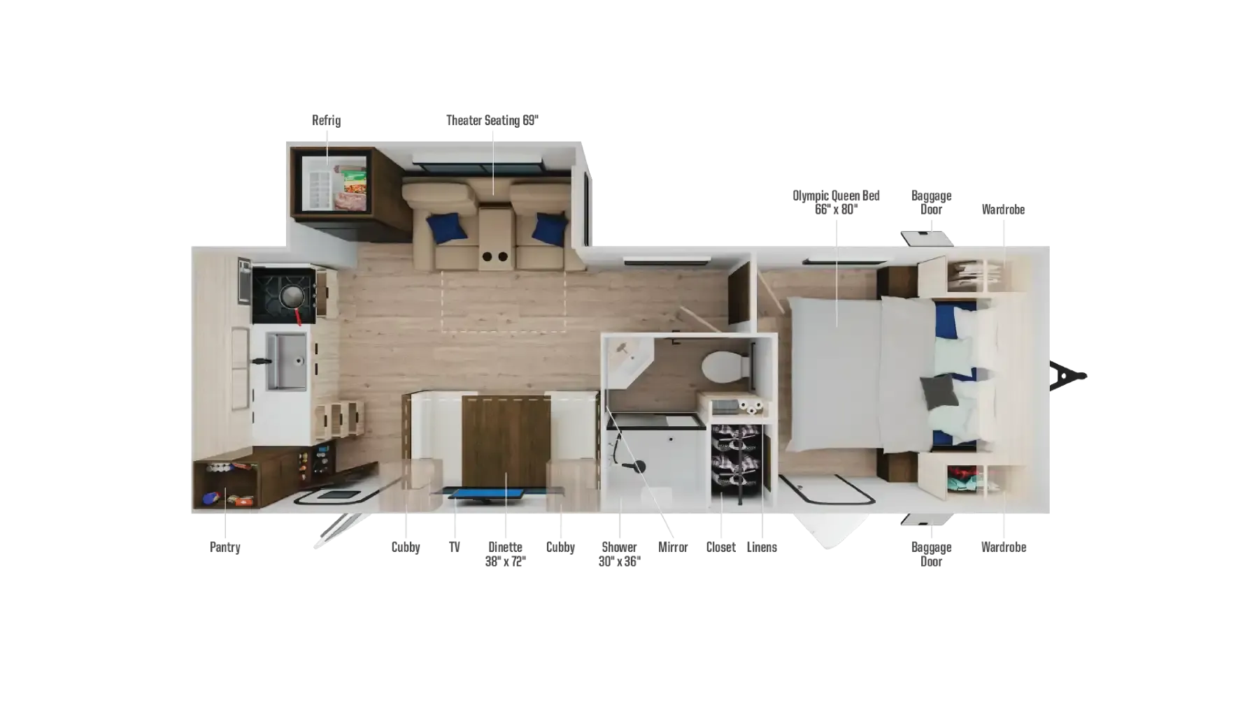 2026 Winnebago Access 25RK - Floor plan
