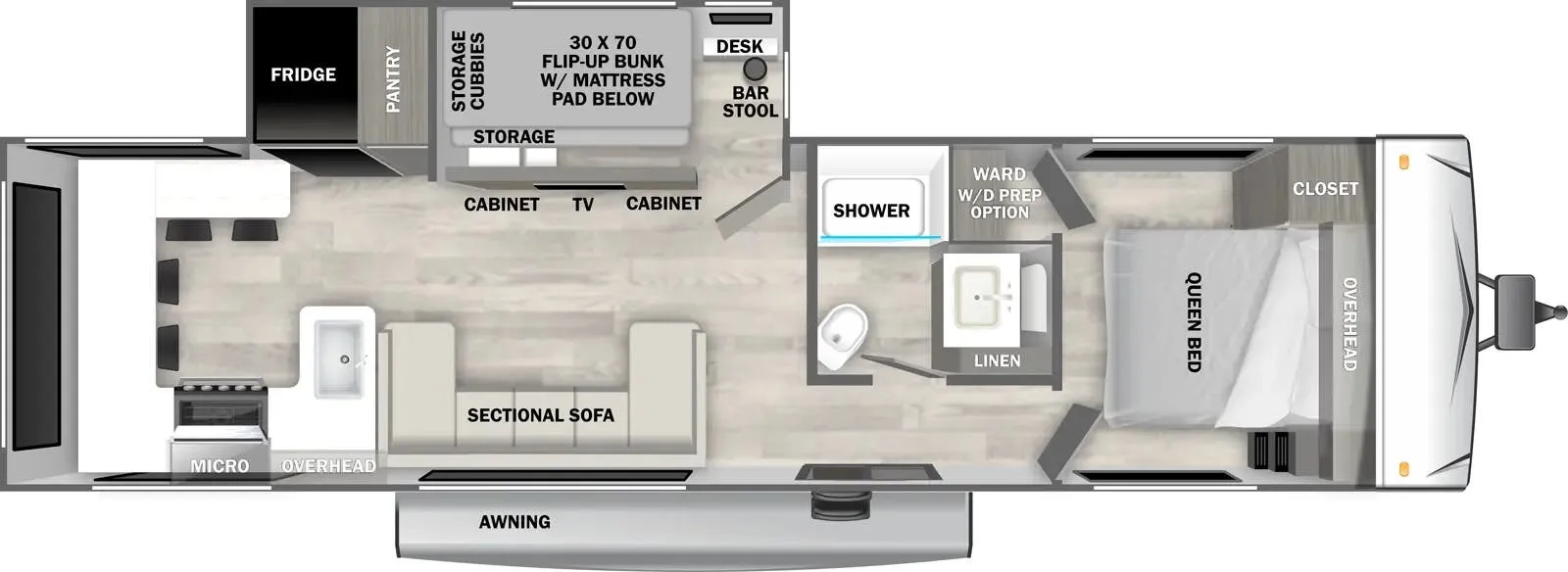 2025 Forest River EVO 2920VB - Floor plan