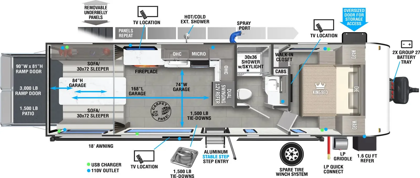 Forest River Salem FSX Max Series 270RTK floor plan