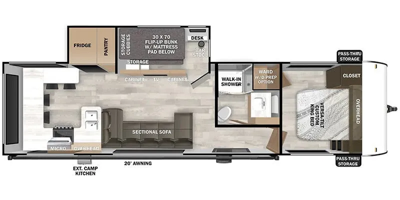 2025 Forest River Wildwood 29VIEW floor plan