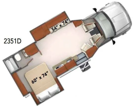 Phoenix Cruiser 2351D floor plan