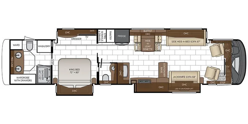 Newmar London Aire 4569 floor plan