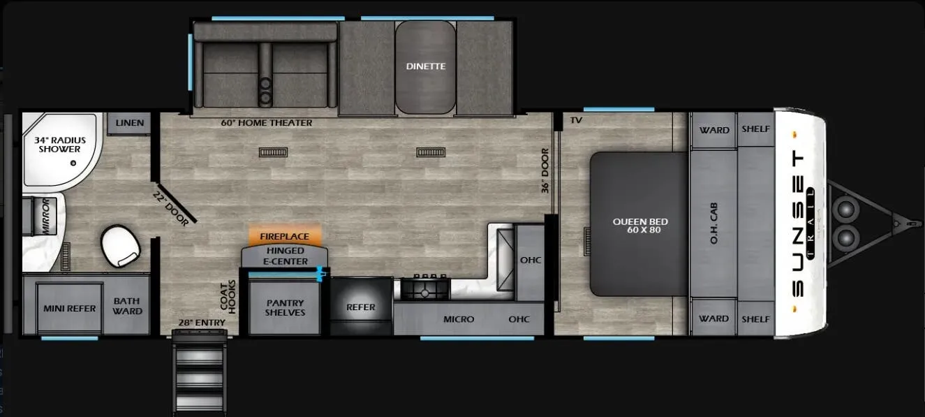 CrossRoads Sunset Trail Sport 26RBS floor plan