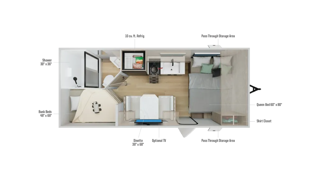 2027 Winnebago Access 18DBH floor plan