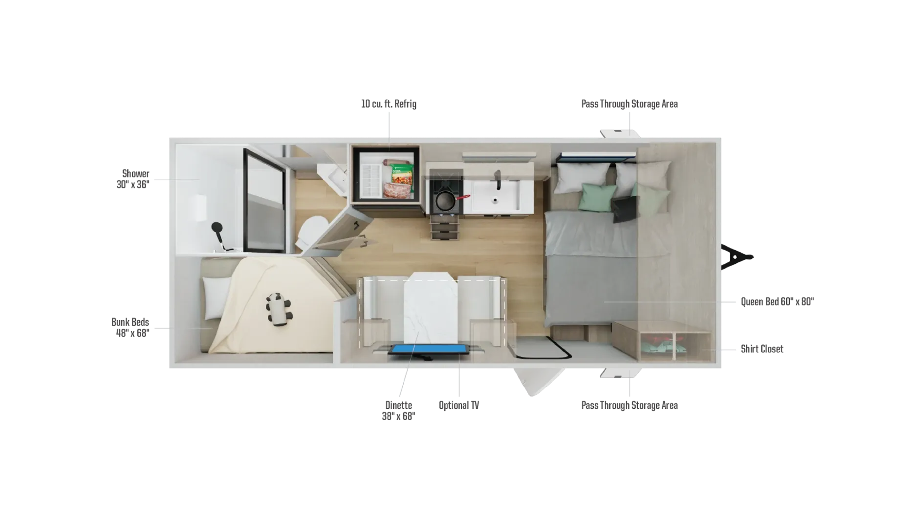 2027 Winnebago Access 18DBH - Floor plan
