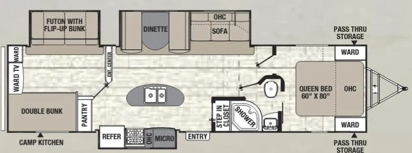 Coachmen Freedom Express Ultra Lite 320BHDS floor plan