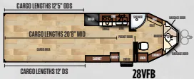 Forest River Work and Play FRP 28VFB floor plan
