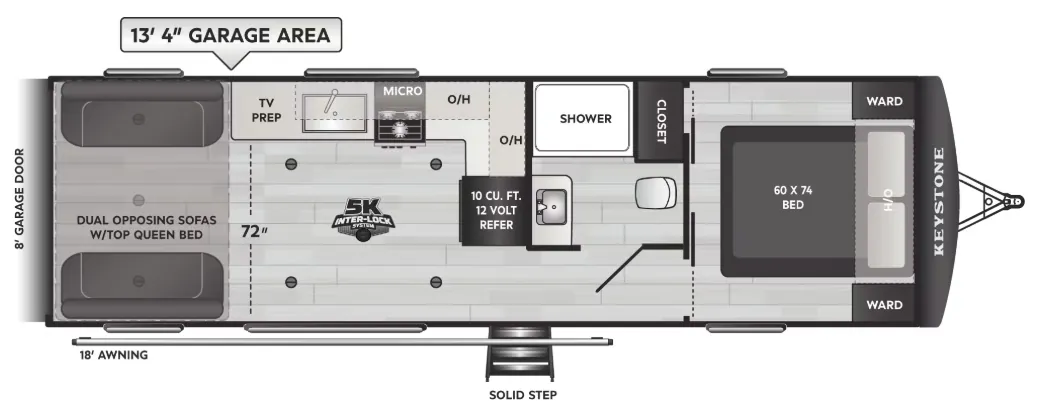 Keystone Impact 2813 floor plan