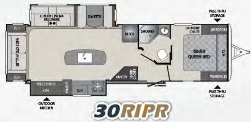 Keystone Premier 30RIPR floor plan