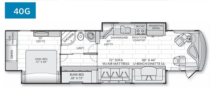 American Coach American Revolution SE 40G floor plan