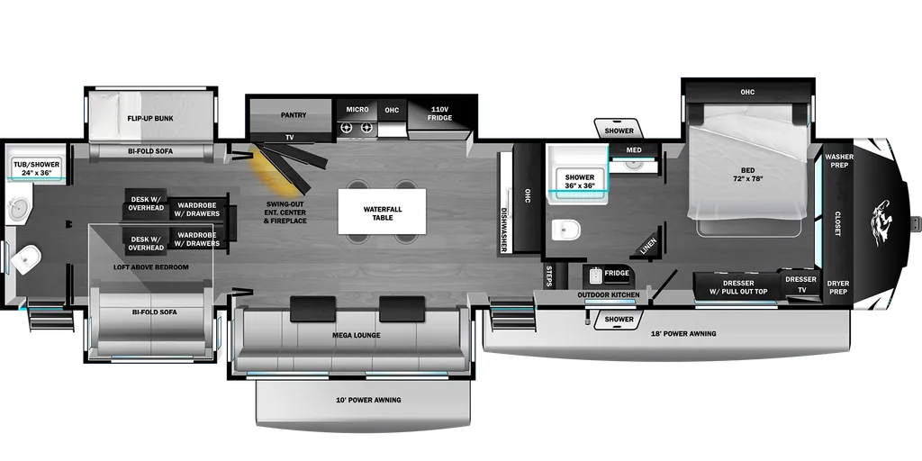 2027 Open Range 3X 393TBR floor plan