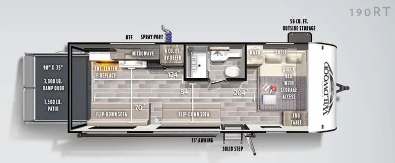 Forest River Wildwood FSX 190RT floor plan