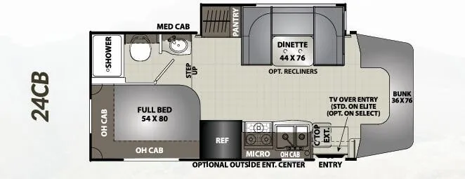 Coachmen Prism Elite 24CB floor plan