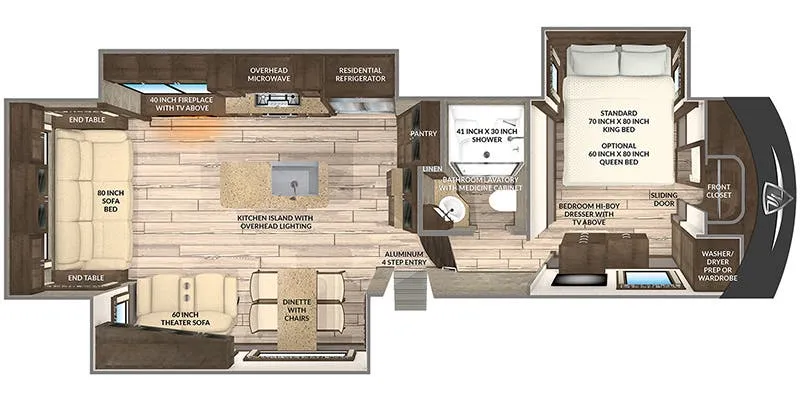 2020 VanLeigh RV Vilano 320GK - Floor plan