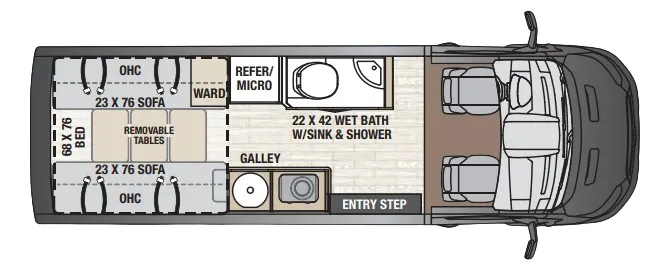 2017 Coachmen Crossfit 22D floor plan