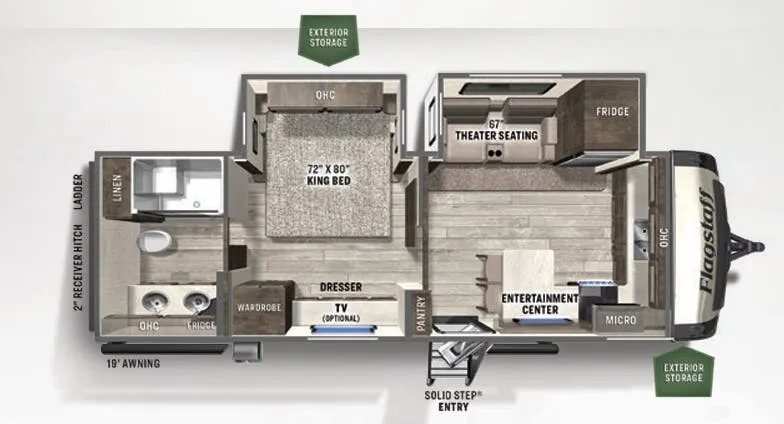 Forest River Flagstaff Classic 826MBR floor plan