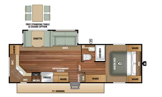Starcraft Autumn Ridge Outfitter 275RKS floor plan