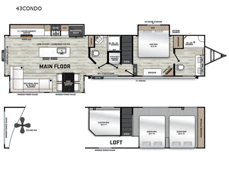2026 Coachmen Catalina Destination Series 43CONDO floor plan