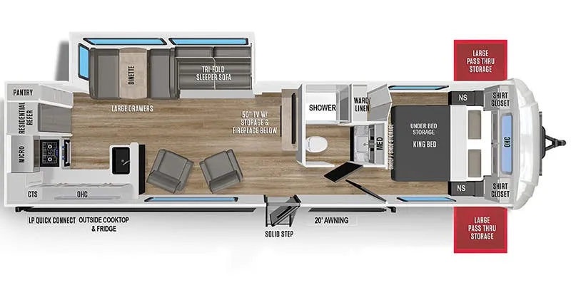 Forest River Wildcat 282RKX floor plan