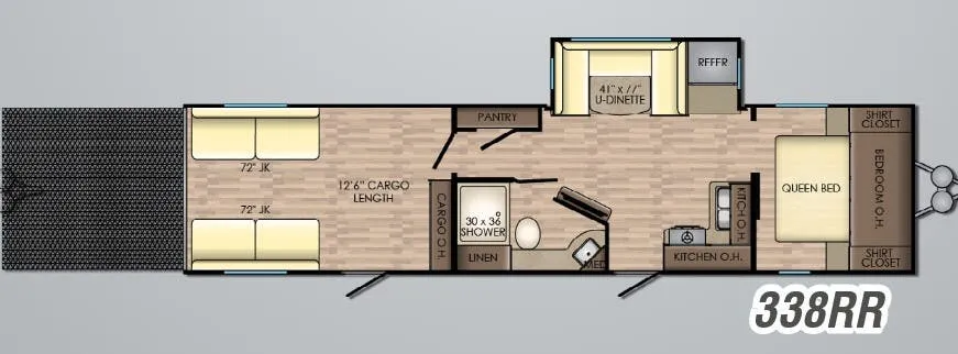 CrossRoads Zinger 338RR floor plan