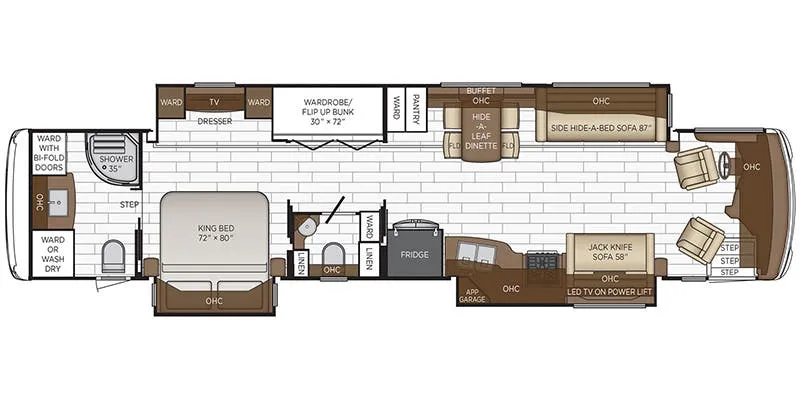 Newmar Dutch Star 4326 floor plan