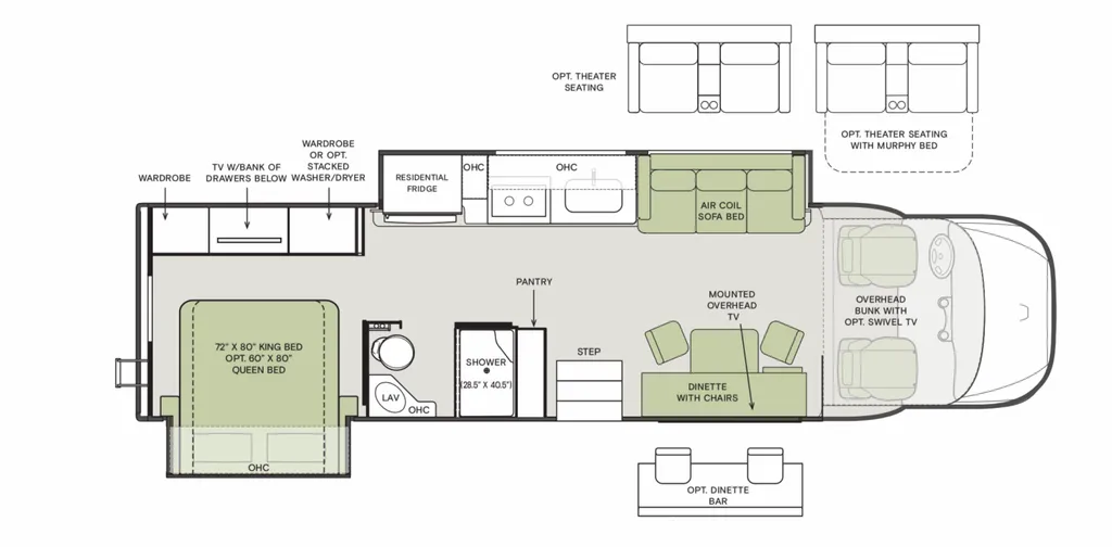 2026 Tiffin Allegro Bay 34 DB floor plan