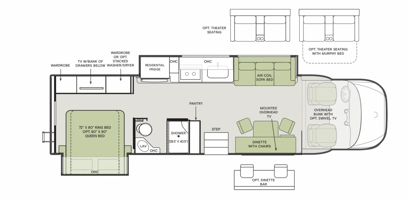 2026 Tiffin Allegro Bay 34 DB - Floor plan