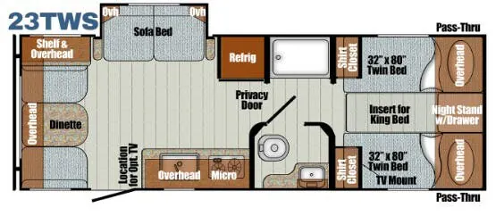 Gulf Stream Vintage Cruiser Laura Ashley Edition 23TWS floor plan