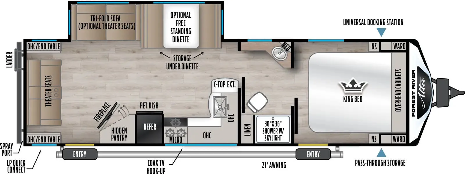 2027 East to West Alta 2850KRL - Floor plan