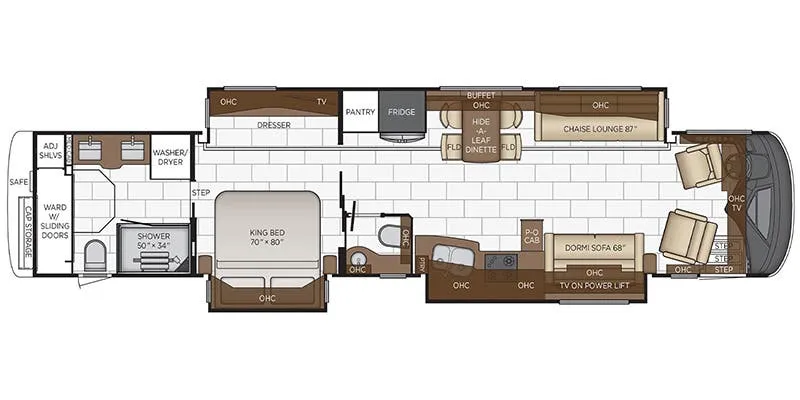 2021 Newmar London Aire 4551 floor plan