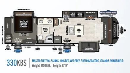 Keystone Sprinter 330KBS floor plan