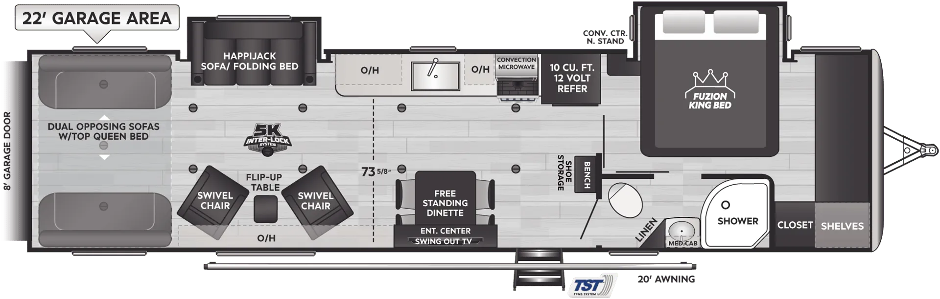 Keystone Fuzion Impact 33V floor plan