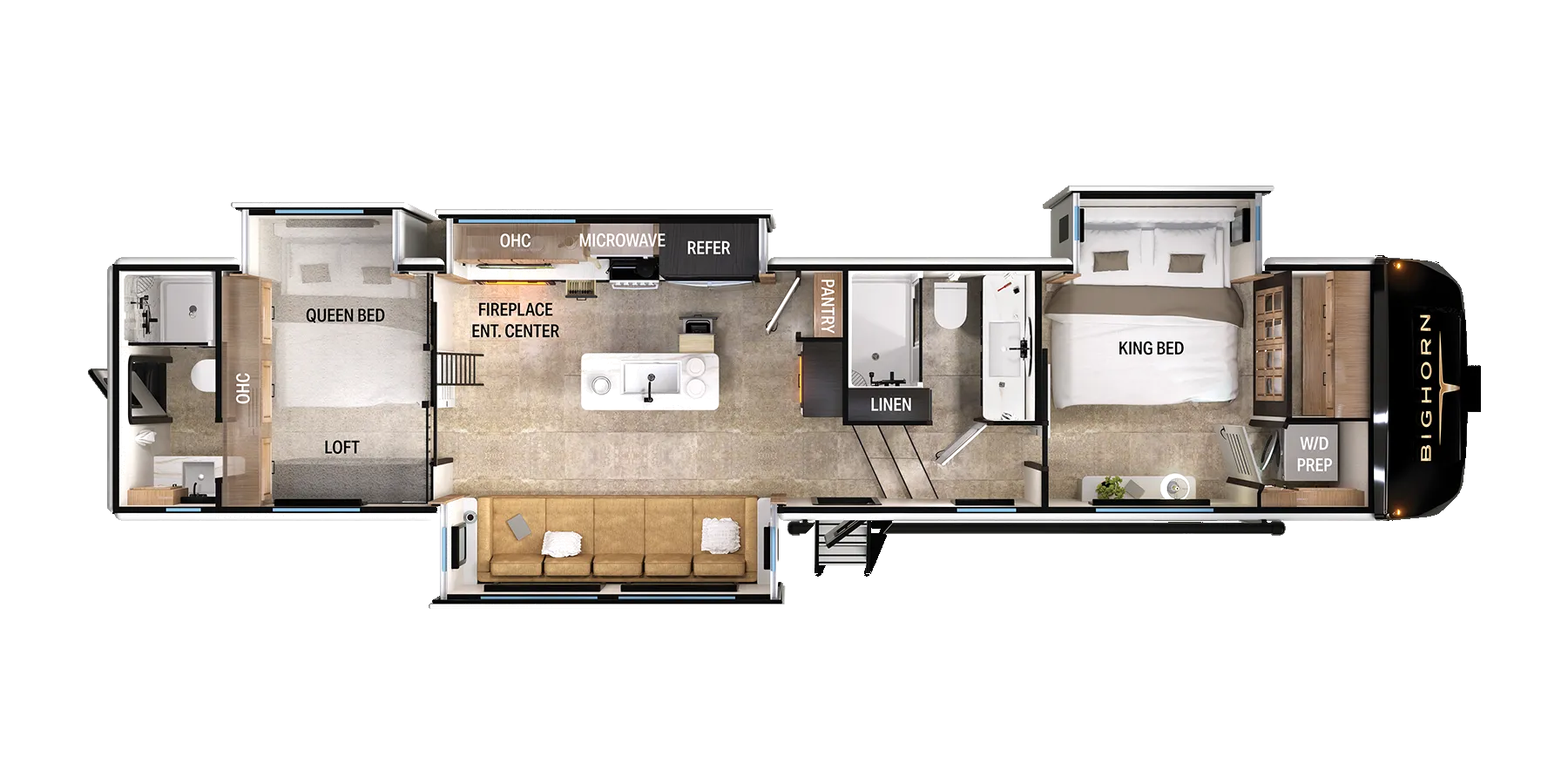 Heartland Bighorn 392DS floor plan