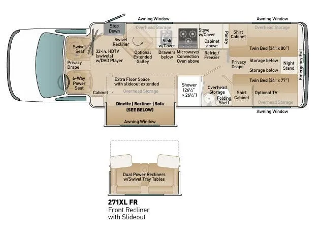 Coach House Platinum 271XL FR floor plan
