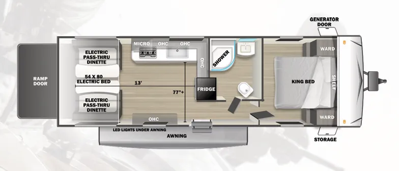 2024 Forest River Stealth 2550SLX - Floor plan