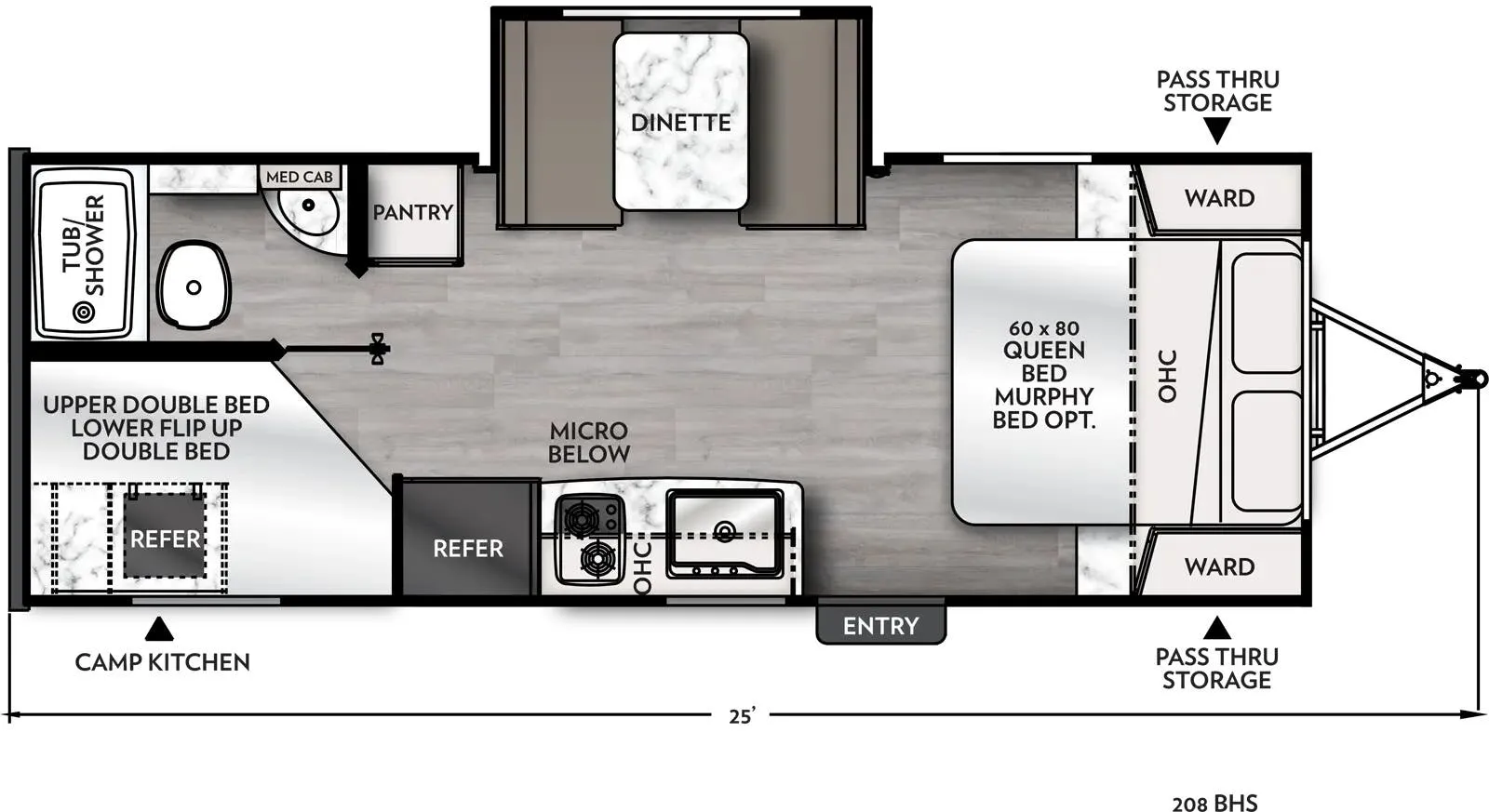 2026 Coachmen Apex Nano 208BHS - Floor plan