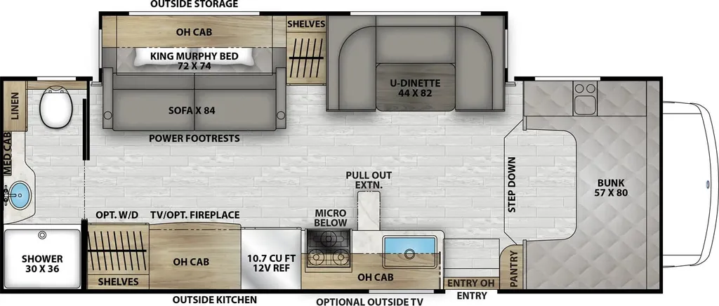 2025 Coachmen Leprechaun 260MB floor plan