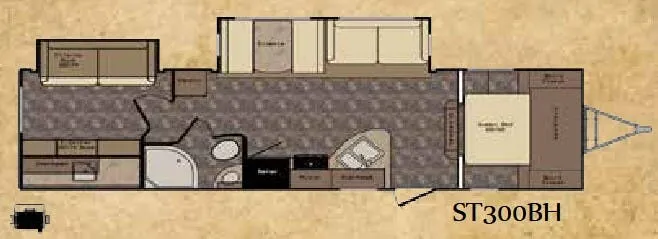 CrossRoads Sunset Trail Super Lite ST300BH floor plan