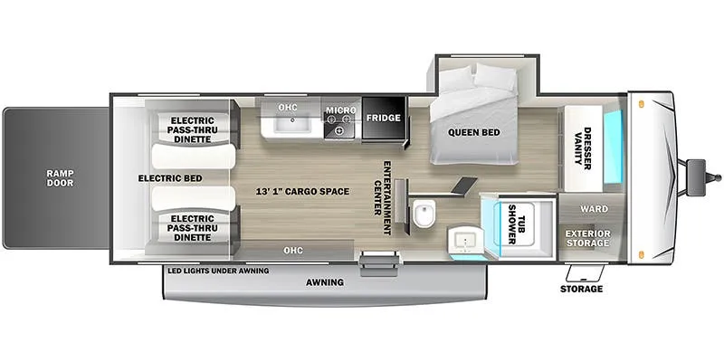 2022 Forest River Shockwave 24QSGMX - Floor plan