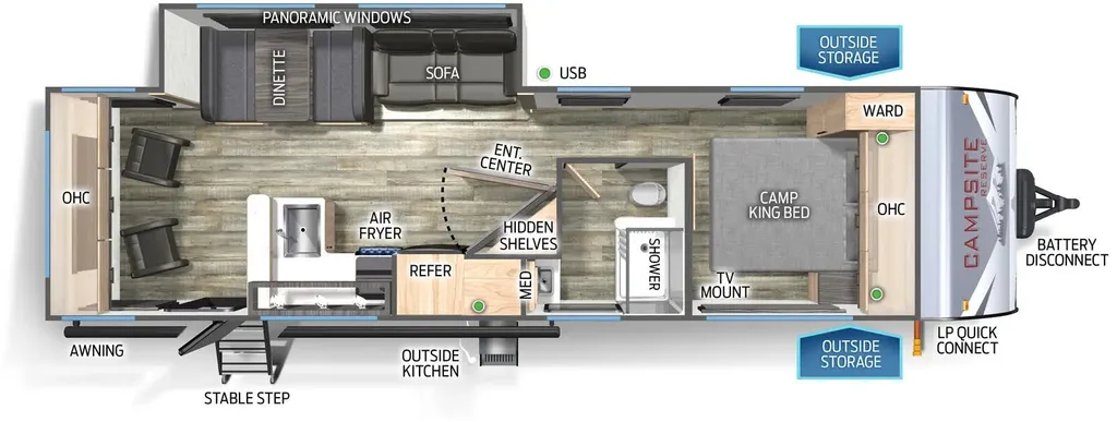 2025 Forest River Campsite Reserve 26RM floor plan
