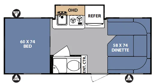 Forest River R-Pod RP-178 floor plan