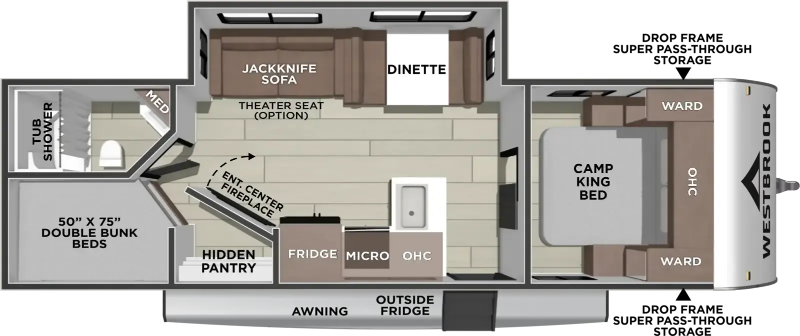 Forest River Westbrook 27CC floor plan