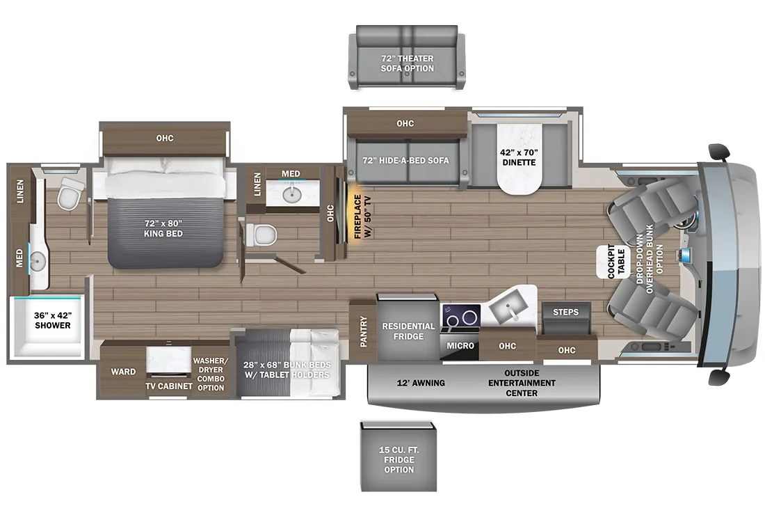 Entegra Coach Emblem 36T floor plan